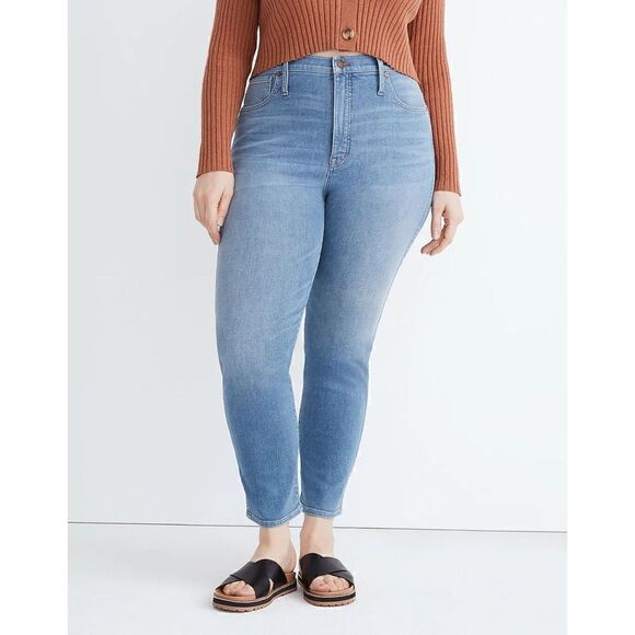 NWT Madewell Plus Stovepipe Jeans in Euclid Wash, Size 28W - Picture 4 of 16